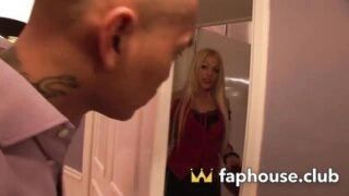 Asian Stud Gets His Wish Of Getting DP’d By This Luscious Blonde MILF In Sexy Pantyhose