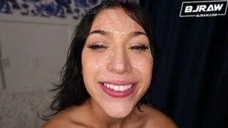 BJRAW Alexa Chains covered with a HUGE facial cumshot