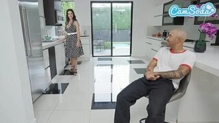 Big Ass Milf Asks Stepson To Jerk Off His Bbc And Gets Cum All Over Her Big Tits With Oliver Davis