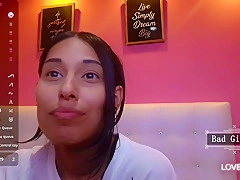 Very cute skinny latina teen sweet natural big tits show