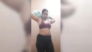 Indian Desi chubby girl nayana nude undressing
