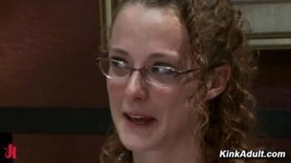 Michelle Redhead Glasses Bed And Floor Machine Anal Vaginal Orgasm Session